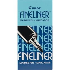 Pilot Fineliner Marker Pens, Fine Point, Blue Ink, Dozen (11014)