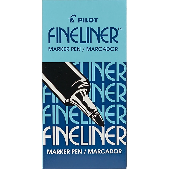Pilot Fineliner Marker Pens, Fine Point, Blue Ink, Dozen (11014) Pilot Fineliner Marker Pens, Fine Point, Blue Ink, Dozen (11014) -Office Supply Shop sp162572601 sc7