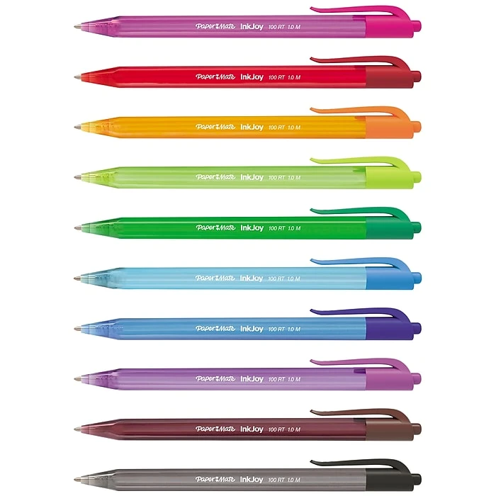 Paper Mate InkJoy 100 RT Retractable Ballpoint Pen, Medium Point, Assorted Ink, 20/Pack (1951396) Paper Mate InkJoy 100 RT Retractable Ballpoint Pen, Medium Point, Assorted Ink, 20/Pack (1951396) -Office Supply Shop sp163415466 sc7