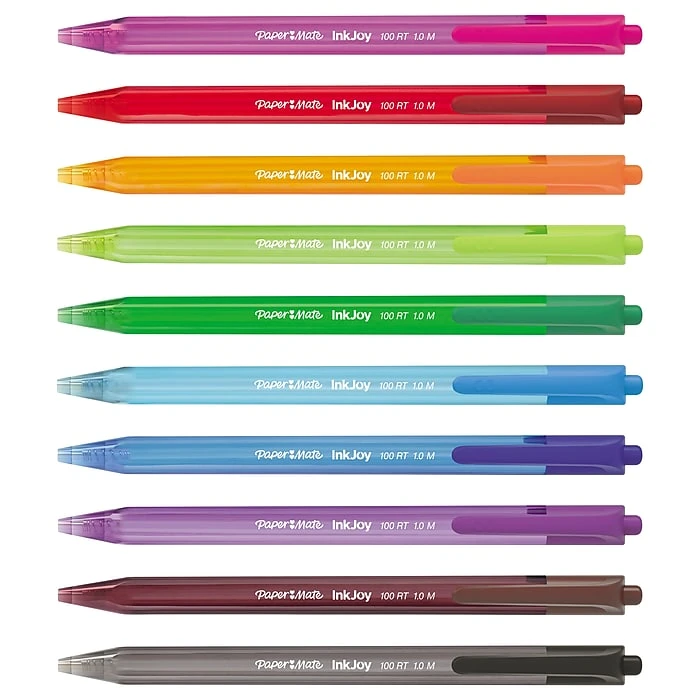 Paper Mate InkJoy 100 RT Retractable Ballpoint Pen, Medium Point, Assorted Ink, 20/Pack (1951396) Paper Mate InkJoy 100 RT Retractable Ballpoint Pen, Medium Point, Assorted Ink, 20/Pack (1951396) -Office Supply Shop sp163415467 sc7