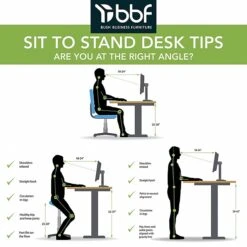 Bush Business Furniture Move 40 Series 28''-48'' Adjustable Standing Desk, Hansen Cherry/Cool Gray Metallic (M4S6030HCSK) -Office Supply Shop sp166198215 sc7