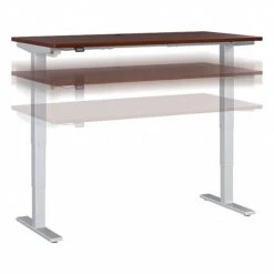 Bush Business Furniture Move 40 Series 28''-48'' Adjustable Standing Desk, Hansen Cherry/Cool Gray Metallic (M4S6030HCSK)