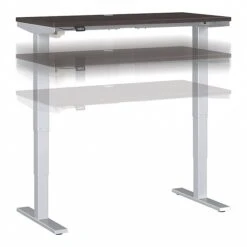 Bush Business Furniture Move 40 Series 28''-48'' Adjustable Standing Desk, Storm Gray/Cool Gray Metallic (M4S4824SGSK)