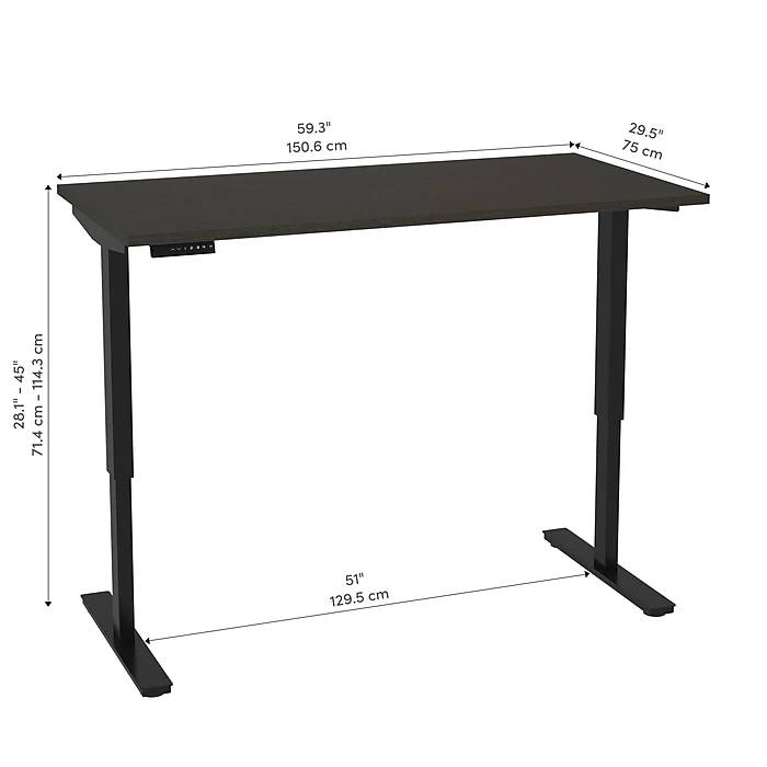 Bestar Universel 30“ x 60“ Standing desk, Deep Grey (65867-32) Bestar Universel 30“ X 60“ Standing Desk, Deep Grey (65867-32) -Office Supply Shop sp168526699 sc7