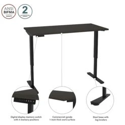 Bestar Universel 30“ X 60“ Standing Desk, Deep Grey (65867-32) 6 Bestar Universel 30“ X 60“ Standing Desk, Deep Grey (65867-32) -Office Supply Shop sp168526700 sc7