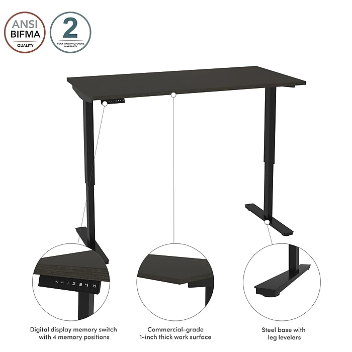 Bestar Universel 30“ x 60“ Standing desk, Deep Grey (65867-32) Bestar Universel 30“ X 60“ Standing Desk, Deep Grey (65867-32) -Office Supply Shop sp168526700 sc7