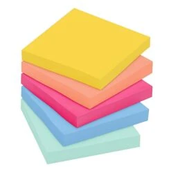 Post-it® Super Sticky Notes, 3" X 3", Summer Joy Collection, 90 Sheets/Pad, 12 Pads/Pack (654-12SSJOY) -Office Supply Shop sp168850231 sc7