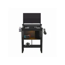 NTense Genesis 40"H X 30"W Standing Gaming Desk, Black (7031872COM) -Office Supply Shop sp168851477 sc7