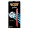 BIC Gel-ocity Original Retractable Gel Pens, Medium Point, Red Ink, Dozen (31565/RLC11)