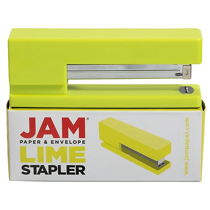 JAM Paper Modern Desktop Stapler, 10 Sheet Capacity, Lime Green (337GR) JAM Paper Modern Desktop Stapler, 10 Sheet Capacity, Lime Green (337GR) -Office Supply Shop sp170856987 sc7