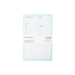 Noted By Post-it® Mint With White Boxes Plan Your Day Notes, 4.9" X 7.7", 100 Sheets/Pad (NTD5-58-MT)