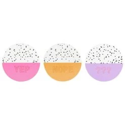 Noted By Post-it® Small Round Notes, Pink, Lilac, Orange, 1.4" X 1.4", 3 Pads/Pack, 50 Sheets/Pad (NTD5-RPM-WM)