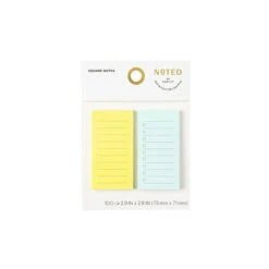 Noted By Post-it® Mint And Yellow Mini List Notes, 1.4" X 2.8", 2 Pads/Pack, 50 Sheets/Pad (NTD5-DUO-CL)