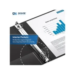 Davis Group Easyview Premium 2" 3-Ring View Binder, Black, 6/Pack (8413-01-06) -Office Supply Shop sp179266023 sc7