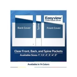 Davis Group Easyview Premium 2" 3-Ring View Binder, Black, 6/Pack (8413-01-06) -Office Supply Shop sp179266027 sc7