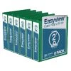 Davis Group Easyview Premium 2" 3-Ring View Binder, Green, 6/Pack (8413-04-06)