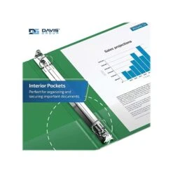Davis Group Easyview Premium 2" 3-Ring View Binder, Green, 6/Pack (8413-04-06) -Office Supply Shop sp179266158 sc7