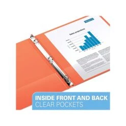 Davis Group Premium Economy 5/8" 3-Ring Non-View Binder, Orange, 6/Pack (2300-19-06) -Office Supply Shop sp179266381 sc7