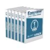 Davis Group Easyview Premium 1" 3-Ring View Binder, White, 6/Pack (8411-00-06)