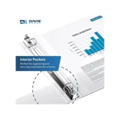 Davis Group Easyview Premium 1" 3-Ring View Binder, White, 6/Pack (8411-00-06) -Office Supply Shop sp179266479 sc7