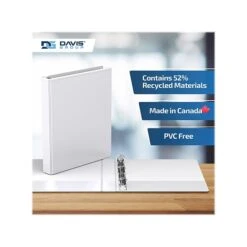 Davis Group Easyview Premium 1" 3-Ring View Binder, White, 6/Pack (8411-00-06) -Office Supply Shop sp179266481 sc7
