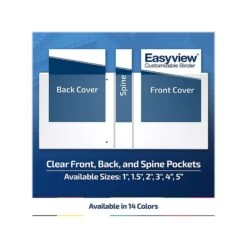 Davis Group Easyview Premium 1" 3-Ring View Binder, White, 6/Pack (8411-00-06) -Office Supply Shop sp179266483 sc7