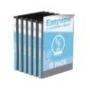 Davis Group Easyview Premium 5/8" 3-Ring View Binder, Black, 6/Pack (8400-01-06)