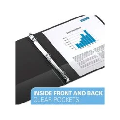 Davis Group Easyview Premium 5/8" 3-Ring View Binder, Black, 6/Pack (8400-01-06) -Office Supply Shop sp179266591 sc7