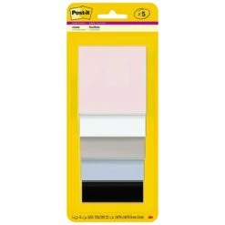 Post-it® Super Sticky Notes, Simply Serene Collection, 3 In X 3 In, 45 Sheets/Pad/4 Pads/, 35 Sheets/Pad/1 Pad (3321-5SSNE)