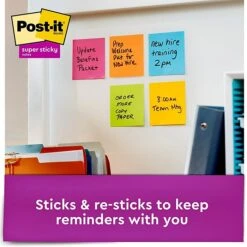 Post-it® Super Sticky Notes, Energy Boost Collection, 3 In X 3 In, 45 Sheets/Pad, 5 Pads/Pack (3321-5SSAU) 2 Post-it® Super Sticky Notes, Energy Boost Collection, 3 In X 3 In, 45 Sheets/Pad, 5 Pads/Pack (3321-5SSAU) -Office Supply Shop sp195730590 sc7
