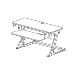 LifeFlo Ergonomics Clarity Sit Or Stand Workstation For Desktop 6.2 H X 35.4”W X 23.2”D, White (LFO-OL2914-W) -Office Supply Shop sp20168321 sc7