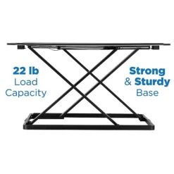 Mount-It! 1.3" -16" Tabletop Standing Desk Converter, White/Silver (MI-7938) -Office Supply Shop sp21608010 sc7