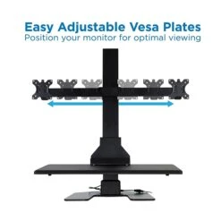 Mount-It! 1.4"-21.1" Electric Standing Desk Converter, Motorized Height Adjustable Sit Stand For Dual Monitors, Black (MI-7952) 3 Mount-It! 1.4"-21.1" Electric Standing Desk Converter, Motorized Height Adjustable Sit Stand For Dual Monitors, Black (MI-7952) -Office Supply Shop sp21608026 sc7