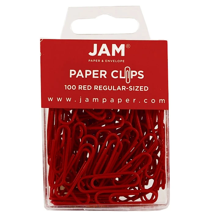 JAM Paper Small Paper Clips, Red, 2 Packs of 100 (2185200a) JAM Paper Small Paper Clips, Red, 2 Packs Of 100 (2185200a) -Office Supply Shop sp22235194 sc7