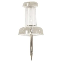 JAM Paper Push Pins, Clear, 2 Packs Of 100 (222419050A) 3 JAM Paper Push Pins, Clear, 2 Packs Of 100 (222419050A) -Office Supply Shop sp22235525 sc7