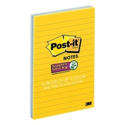 Post-it® Super Sticky Notes, 4" X 6" New York Collection, Lined, 100 Sheets/Pad, 3 Pads/Pack (660-3SSNY) -Office Supply Shop sp22895812 sc7