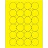 Tape Logic® Fluorescent Circle Laser Labels, 1 2/3", Fluorescent Yellow, 2400/Case (LL196YE)