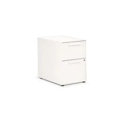 ASAP Allsteel Radii 2-Drawer Mobile File Cabinet, Box/File, Letter/Legal, White, 10"W (APGMBS249TFN002)