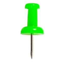 JAM Paper Push Pins, Lime Green, 2 Packs Of 100 (522416893A) 4 JAM Paper Push Pins, Lime Green, 2 Packs Of 100 (522416893A) -Office Supply Shop sp29737932 sc7
