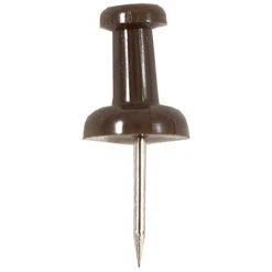 JAM Paper Pushpins, Chocolate Brown, 2 Packs Of 100 (222419049A) -Office Supply Shop sp29737939 sc7