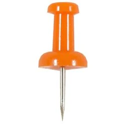 JAM Paper Pushpins, Orange, 2 Packs Of 100 (222419052A) 2 JAM Paper Pushpins, Orange, 2 Packs Of 100 (222419052A) -Office Supply Shop sp29738186 sc7