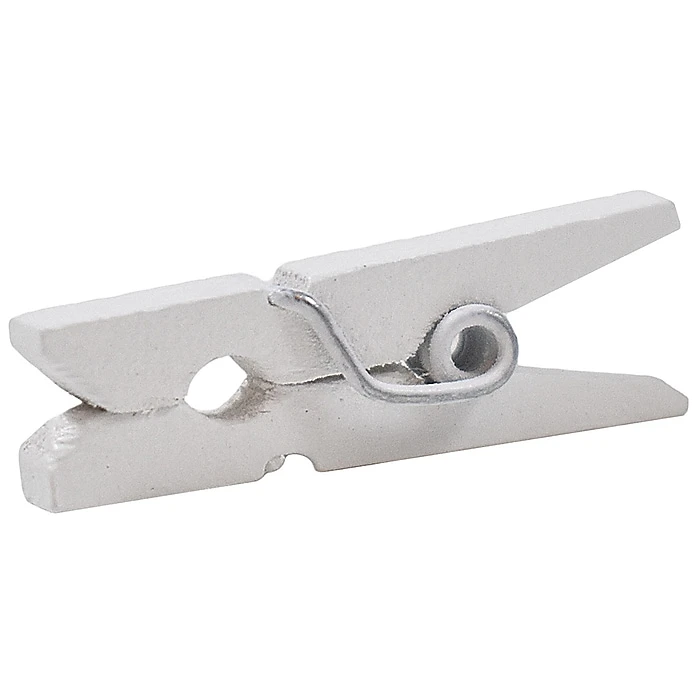 JAM Paper Wood Clip Small Wood Clothespins, White, 2 Packs of 50 (2230717360A) JAM Paper Wood Clip Small Wood Clothespins, White, 2 Packs Of 50 (2230717360A) -Office Supply Shop sp29738223 sc7