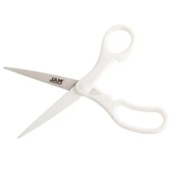 JAM Paper® Heavy Duty Multi-Purpose Precision Scissors, 8" Stainless Steel Blades, White (342WH) -Office Supply Shop sp30025870 sc7
