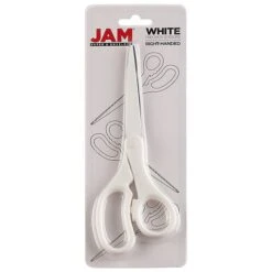 JAM Paper® Heavy Duty Multi-Purpose Precision Scissors, 8" Stainless Steel Blades, White (342WH) -Office Supply Shop sp30025871 sc7