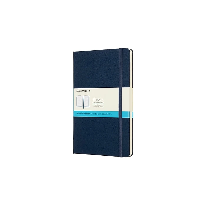 Moleskine Classic Large Hard Cover Notebook, 5" x 8.25", Dotted, Sapphire Blue (715437) Moleskine Classic Large Hard Cover Notebook, 5" X 8.25", Dotted, Sapphire Blue (715437) -Office Supply Shop sp32079386 sc7