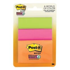 Post-it® Super Sticky Notes, Rio De Janeiro Collection, Assorted Sizes And Colors, 45 Sheets/Pad, 3 Pads/Pack (3432-SSAU) -Office Supply Shop sp35754145 sc7