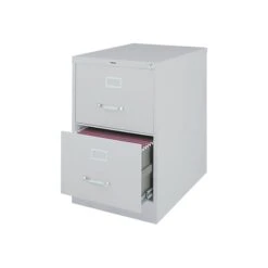 Staples 2 File Drawers Vertical File Cabinet, Locking, Gray, Legal, 26.5"D (13448D) -Office Supply Shop sp37727385 sc7
