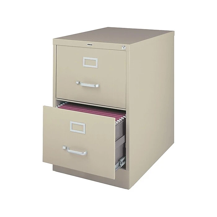 Staples 2 File Drawers Vertical File Cabinet, Locking, Putty/Beige, Legal, 26.5"D (13446D) Staples 2 File Drawers Vertical File Cabinet, Locking, Putty/Beige, Legal, 26.5"D (13446D) -Office Supply Shop sp37727387 sc7