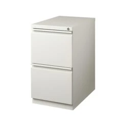 Staples 2-Drawer Vertical File Cabinet, Locking, Letter, Gray, 19.88"D (25177D)