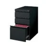 Staples 3-Drawer Vertical File Cabinet, Locking, Letter, Black, 19.88"D (24874D)